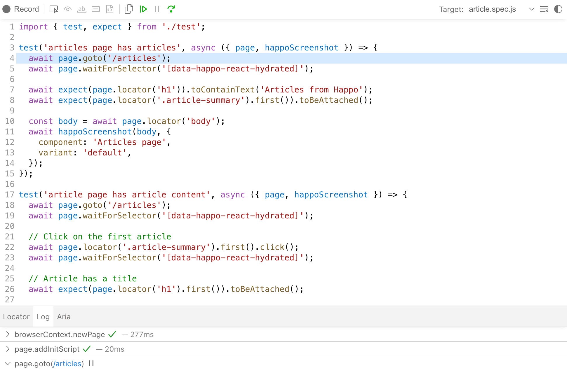 Visual testing with Happo and Playwright in action